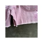 Seven7 Weekend Shorts Women's 6 Fray Hem Five Pockets Denim Pastel Lavender Pink Photo 4