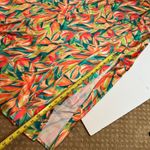 Nicole Miller  Tropical One Shoulder Maxi Front Slit Dress Fancy Belted 8 Satin Photo 5