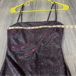 Windsor  Navy Blue, Purple, Silver Glitter Spaghetti Strap Dress; Small Women’s Photo 2