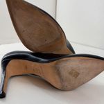 Antonio Melani 7M Black Leather Women's Pumps Shoes High Heels Pointed Toes Photo 11