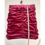 Rebdolls Fuchsia Velvet Ruched Mini Bodycon Skirt Sz 1X Photo 4
