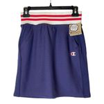 Champion  Red White And Blue Fleece Lined Reverse Weave Stripe Mini Skirt Size‎ S Photo 3