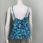 J.Crew  Babydoll Blue Floral Tie Back Tank Top size 4 NEW Photo 4