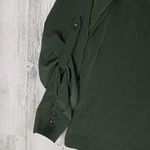 Rock & Republic Silky Dark Green Long Sleeve Button Down Top Women's Size Small Photo 5