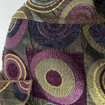 Vtg Womens Funky Kaleidoscope Jacket M Jacquard Boho Futuristic Eclectic Artsy Purple Size M Photo 5