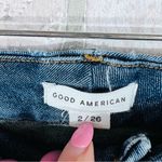 Good American  Good Waist Crop Distressed Raw Hem Skinny Jeans Blue 533 Size 2/26 Photo 7