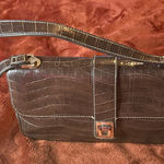 Apt. 9  Brown Croc-Embossed Shoulder Bag Photo 0