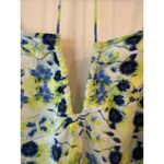 Aerie  Halter Mini Dress Women Medium Blue White Floral Spaghetti Straps Sundress Photo 2