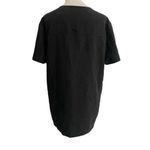 Jaanuu  Size Medium Black Short Sleeve Scrub Top Uniform Nurse Doctor Healthcare Photo 5