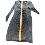 Vince Camuto Vince‎ Camuto Womens Dress Size 12 Long Sleeve Ruched Sparkle Party Cocktail Photo 7