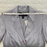 Ellen Tracy Linda Allard  Silk Gray Blue Oversized Blazer Jacket Size 2 Photo 4