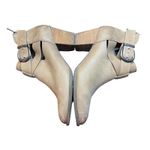 Vionic  Booties Womens Size 11‎ Taupe Suede Leather Block Heel Cut Out Buckle Zip Photo 5