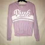 PINK - Victoria's Secret LAVENDER PURPLE V-NECK VICTORIA'S SECRET PINK HOODIE SWEATSHIRT Photo 2