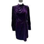 Karl Lagerfeld NWOT  PARIS Women's Velvet A –LINE Mock Neck Photo 6