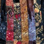Coldwater Creek Vintage  Velvet Patchwork Sequin Jacket Petite Medium Boho Photo 8