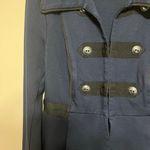 CAbi  Navy Blur Band Jacket Military Style Jacket Medium  3375 Photo 3