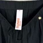 Sun68 Womens Viscose Wide Leg Drawstring Pants Black Relaxed Beach Size Medium Photo 7