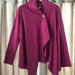 Bobeau  Purple Single Button Draped Jacket Photo 1