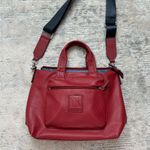 Nautica Red-Burgundy Cabin Fever Med Faux Leather Satchel Silver Tone Hardware Photo 6
