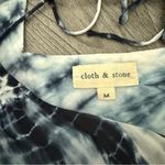 Anthropologie Cloth & Stone Tie Dye Midi Dress Navy White Photo 3