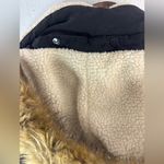 Mackintosh L Women's Fur Trim Hoodie Zip Snap Front Black Jacket Size L Photo 9