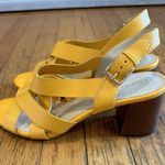 Cole Haan Women Jamie Sandal 65MM Block Heel Radiant Yellow SEMI Shine W25183 Photo 6