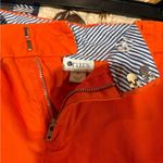 Stylus women’s Orange Flat front mid rise Shorts Size 10 Photo 4