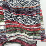 Billabong Striped French Terry Cardigan Boho Rasta Woven Hooded Shrug Jacket S/M Photo 8