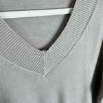 Philosophy Cream Stretchy Tight Knit V-Neck Shorter Fit Pullover Sweater Sz XXL Photo 2