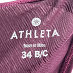 Athleta  Tankini Swim Top Size 34B 34C Purple Strappy Crossback Underwire Photo 5