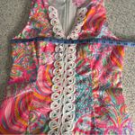 Lilly Pulitzer  Ryder Shift Dress Swish Fish Multicolor Neon Pink Women’s Size 0 Photo 6