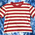 Madewell Red And White Costume Vintage Tee With Pocket Photo 0