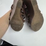 Bella Vita  Shoes Womens Size 9.5W Brown Wedge Heels Braided Strappy‎ Sandals Zip Photo 5