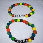 Set of Two Kandi Rave Bracelets “Dream” and “Peace” Photo 0