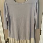 Living Doll  Los Angeles scoop neck 3/4 sleeve ruffle lace trimmed tunic. Photo 6