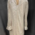 Julia Jordan Beige Long Sleeve Sequined High Neck Dress Womens Size 10 Photo 4