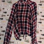 Women’s burgundy plaid flannel Red Size L Photo 2