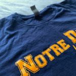 Notre Dame navy blue and yellow shirt Photo 4