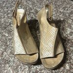 Pierre Dumas Gold Platform Wedges Photo 4