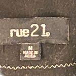 Rue 21  Womens Wool Blend Size M Black Wide Zip Up Collar Y2K Photo 2