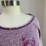 Lucky Brand Purple Graphic Crewneck Sweater Size M Photo 3