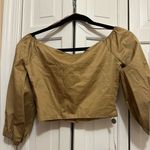 Kaos Italian cropped blouse biscotti color size 2 Brown Photo 9