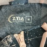 Zyia  Blue Pink Geometric Windbreaker Jacket Medium Workout Gym Colorful Photo 4