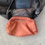 Donald Pliner Donald J Pliner Brown Leather Snake Print Studded Shoulder Bag Photo 4