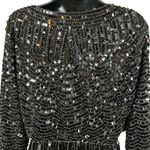 Beulah Black Sequin Embellished Peplum Blouse - Style Photo 13