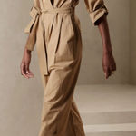 Banana Republic  Classic Beige Poplin Jumpsuit Size Medium Photo 0