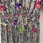 CeliaB Wonderer Silver Sequins Floral Statement Puff Sleeves Mini Dress NEW XXS Photo 5