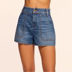Ramy Brook  Hilary Blue Denim high rise Women's Shorts medium wash 31 Photo 3