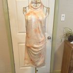 Daya Sequin Halter Mini Dress Neck Cocktail pastel Jewel Badgley Mischka Orange Size 12 Photo 10