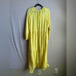 J.Crew  Long Sleeved‎ Linen Tiered Maxi Dress Sz L/XL Yellow Photo 1